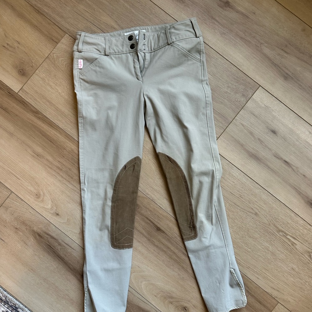 Tailored sportsman breeches, front closure / Velcro bottom